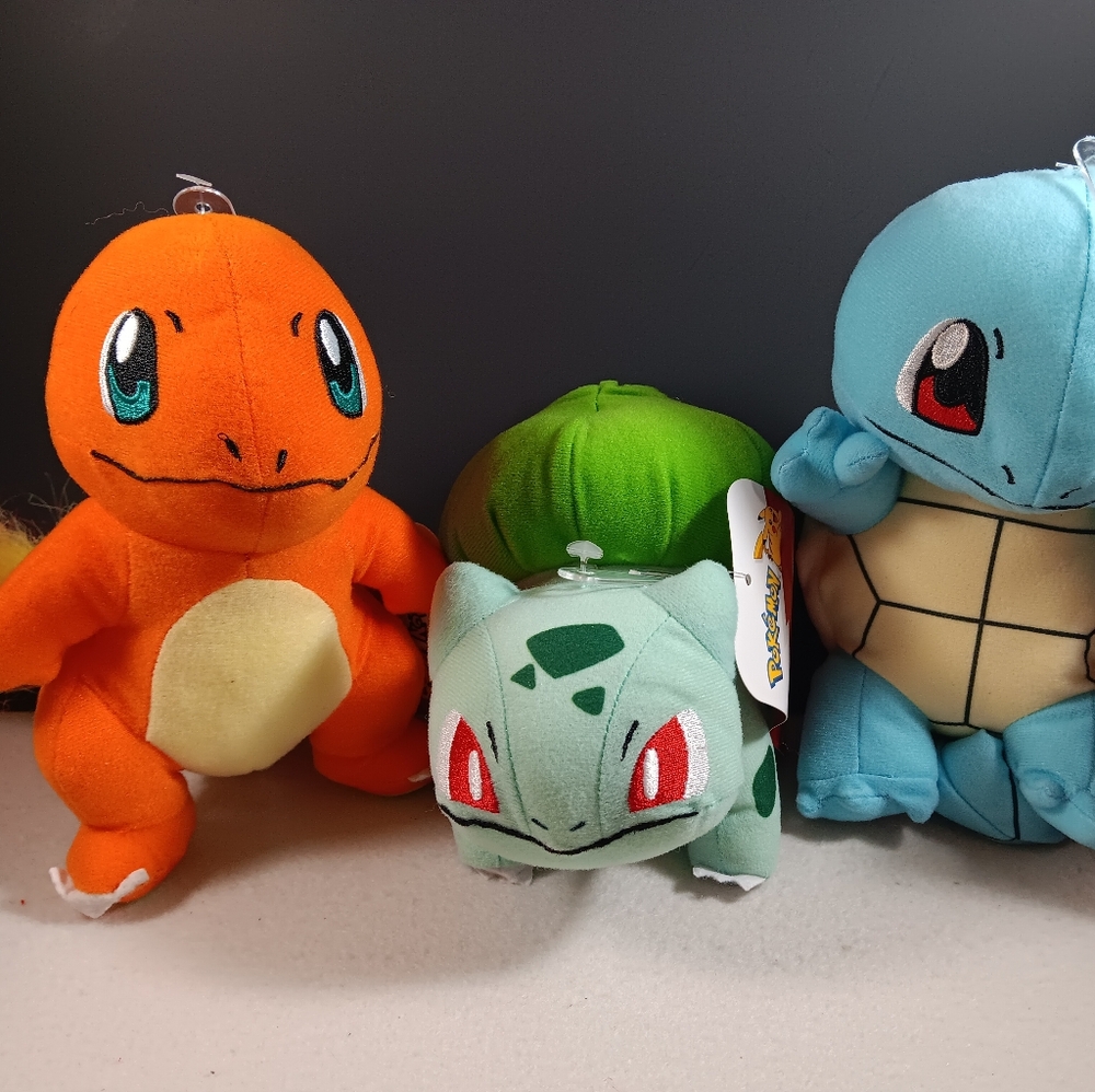 Pokemon Starter Kit 1 Charmander Bulbasaur Squirtle Plush doll 6" Stuffed Animal
